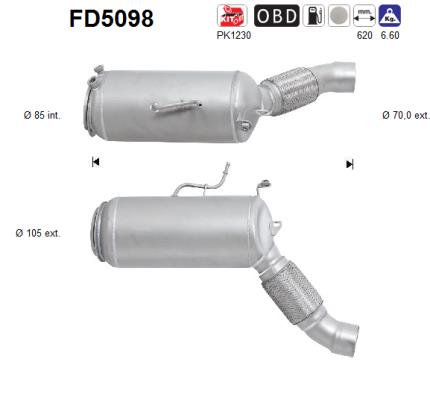 Soot/Particulate Filter, exhaust system - FD5098 AS