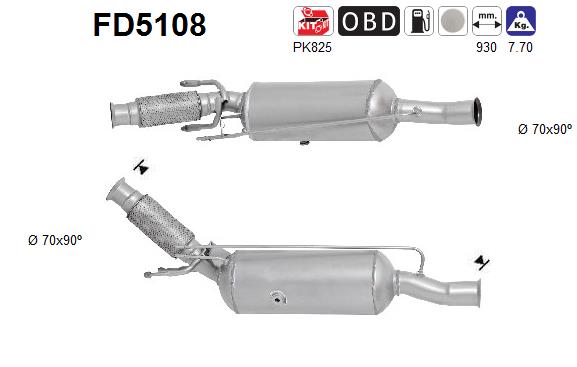 Soot/Particulate Filter, exhaust system - FD5108 AS