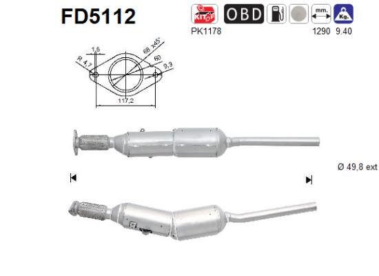 Ruß-/Partikelfilter, Abgasanlage - FD5112 AS