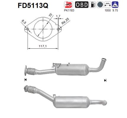 suodžių / kietųjų dalelių filtras, išmetimo sistema - FD5113Q AS
