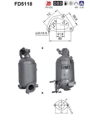 Soot/Particulate Filter, exhaust system - FD5118 AS