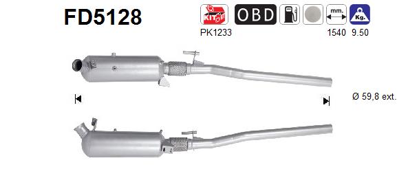 Ruß-/Partikelfilter, Abgasanlage - FD5128 AS