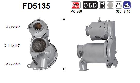 Soot/Particulate Filter, exhaust system - FD5135 AS