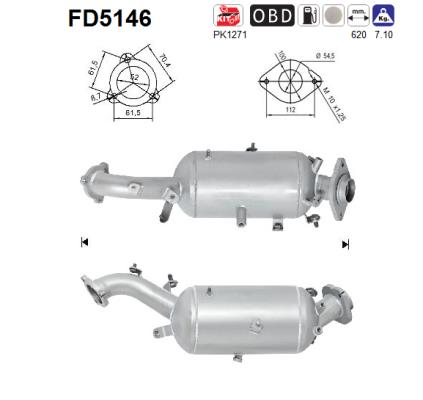 Soot/Particulate Filter, exhaust system - FD5146 AS