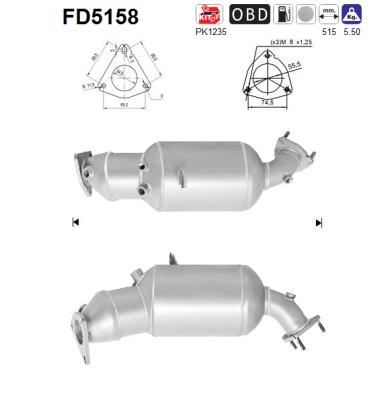 Сажевый / частичный фильтр, система выхлопа ОГ - FD5158 AS