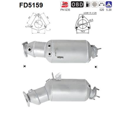Сажевый / частичный фильтр, система выхлопа ОГ - FD5159 AS