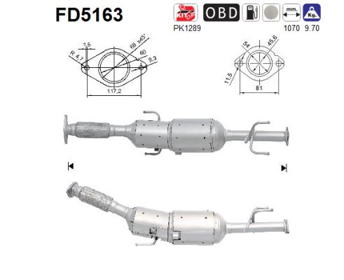 Ruß-/Partikelfilter, Abgasanlage - FD5163 AS