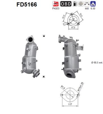 Ruß-/Partikelfilter, Abgasanlage - FD5166 AS