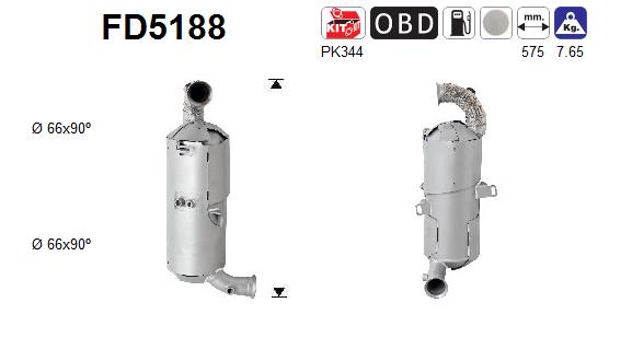 Soot/Particulate Filter, exhaust system - FD5188 AS