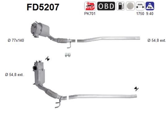 Ruß-/Partikelfilter, Abgasanlage - FD5207 AS