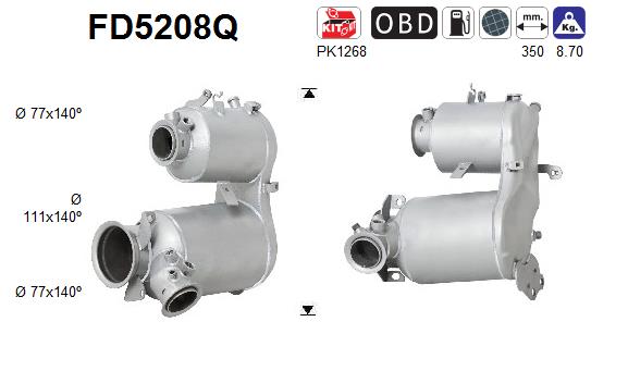 Filtro antiparticolato / particellare, Impianto gas scarico - FD5208Q AS