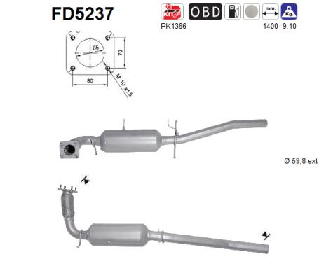 Soot/Particulate Filter, exhaust system - FD5237 AS
