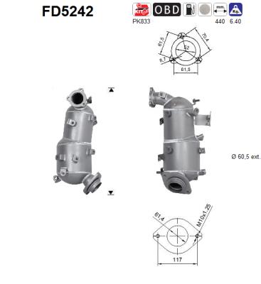 Soot/Particulate Filter, exhaust system - FD5242 AS