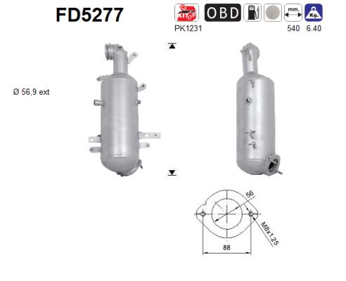 Ruß-/Partikelfilter, Abgasanlage - FD5277 AS
