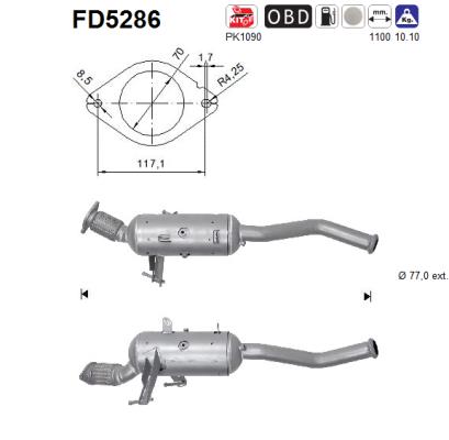 Soot/Particulate Filter, exhaust system - FD5286 AS