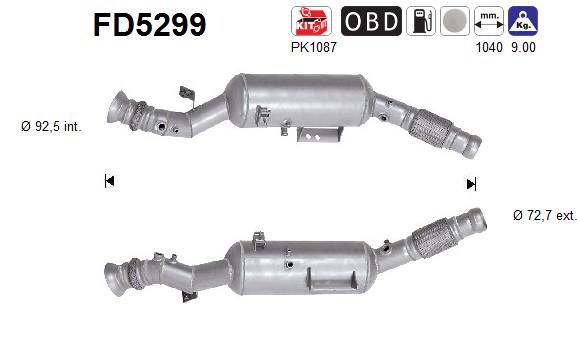 Soot/Particulate Filter, exhaust system - FD5299 AS