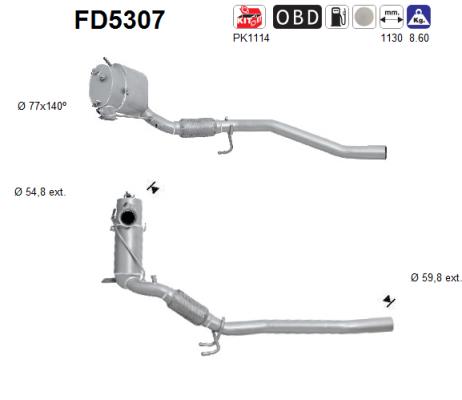 Soot/Particulate Filter, exhaust system - FD5307 AS