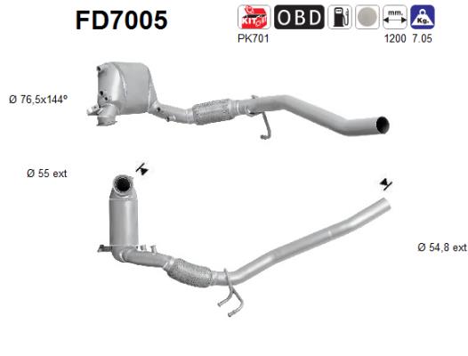 Soot/Particulate Filter, exhaust system - FD7005 AS