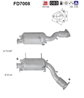 Soot/Particulate Filter, exhaust system - FD7008 AS