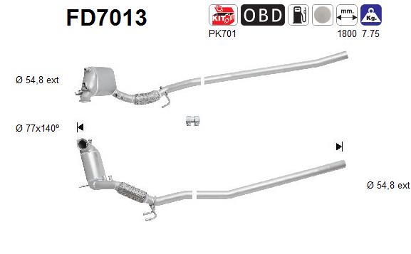 Soot/Particulate Filter, exhaust system - FD7013 AS