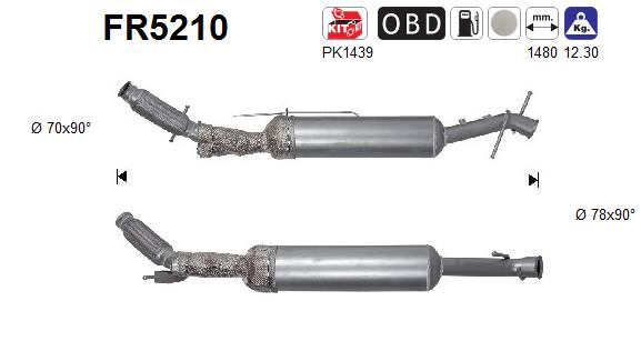 Soot/Particulate Filter, exhaust system - FR5210 AS