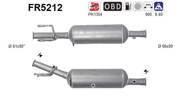 Soot/Particulate Filter, exhaust system - FR5212 AS