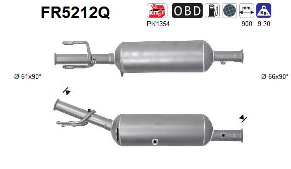 Filtro antiparticolato / particellare, Impianto gas scarico - FR5212Q AS