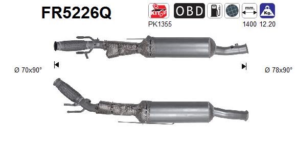 Soot/Particulate Filter, exhaust system - FR5226Q AS