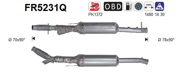 Soot/Particulate Filter, exhaust system - FR5231Q AS
