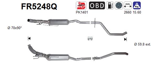 Soot/Particulate Filter, exhaust system - FR5248Q AS