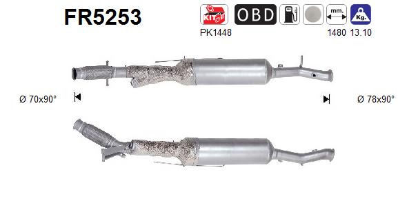 Soot/Particulate Filter, exhaust system - FR5253 AS