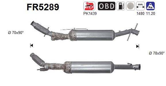 Soot/Particulate Filter, exhaust system - FR5289 AS