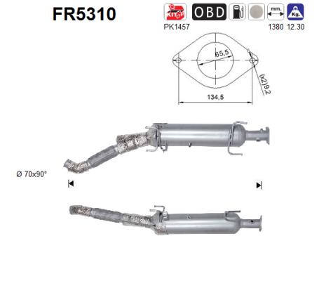 Soot/Particulate Filter, exhaust system - FR5310 AS