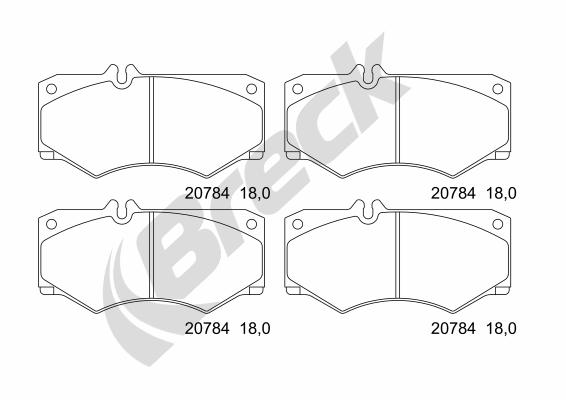 Brake Pad Set, disc brake - 20784 00 703 10 BRECK