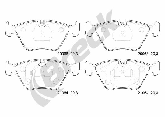 Brake Pad Set, disc brake - 20968 10 701 00 BRECK