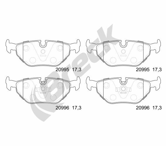Brake Pad Set, disc brake - 20995 00 704 00 BRECK