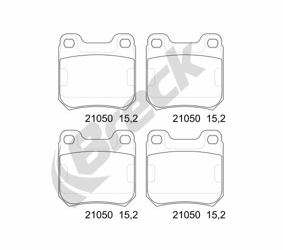 Brake Pad Set, disc brake - 21050 00 704 00 BRECK