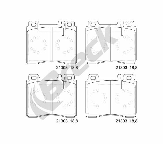 Brake Pad Set, disc brake - 21303 00 703 20 BRECK