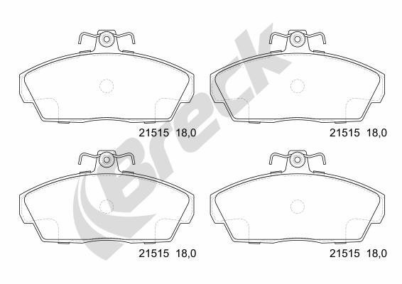 Brake Pad Set, disc brake - 21515 00 702 10 BRECK