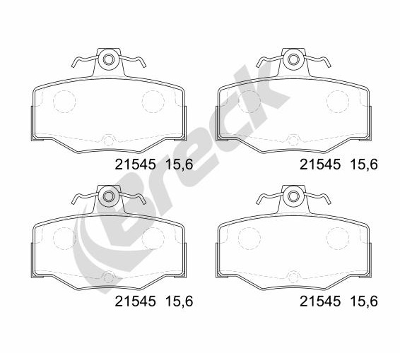 Brake Pad Set, disc brake - 21545 00 704 00 BRECK