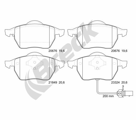 Brake Pad Set, disc brake - 21849 00 701 10 BRECK