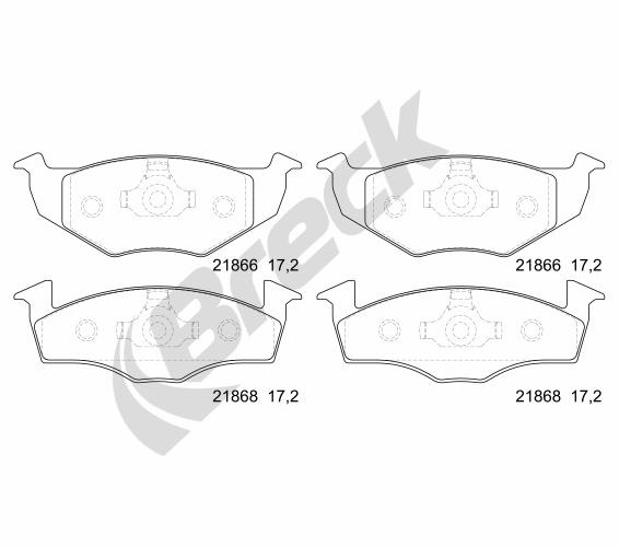 Brake Pad Set, disc brake - 21866 10 702 00 BRECK