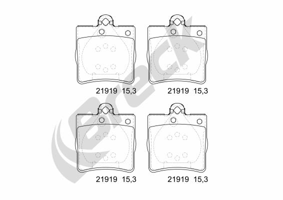 Brake Pad Set, disc brake - 21919 00 702 00 BRECK