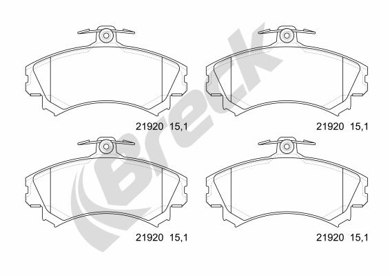Brake Pad Set, disc brake - 21920 00 701 10 BRECK