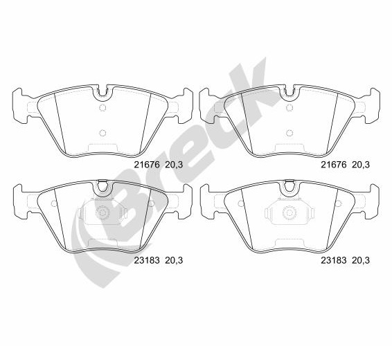 Brake Pad Set, disc brake - 23183 00 701 00 BRECK