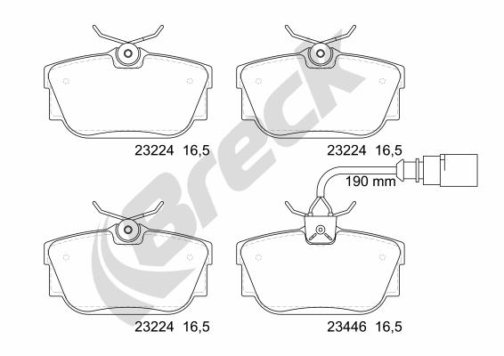 Brake Pad Set, disc brake - 23224 00 702 10 BRECK