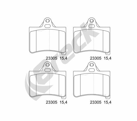 Brake Pad Set, disc brake - 23305 00 702 00 BRECK