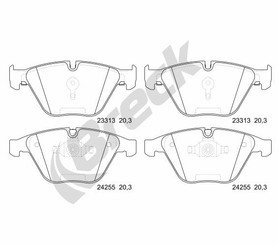 Brake Pad Set, disc brake - 23313 00 551 10 BRECK