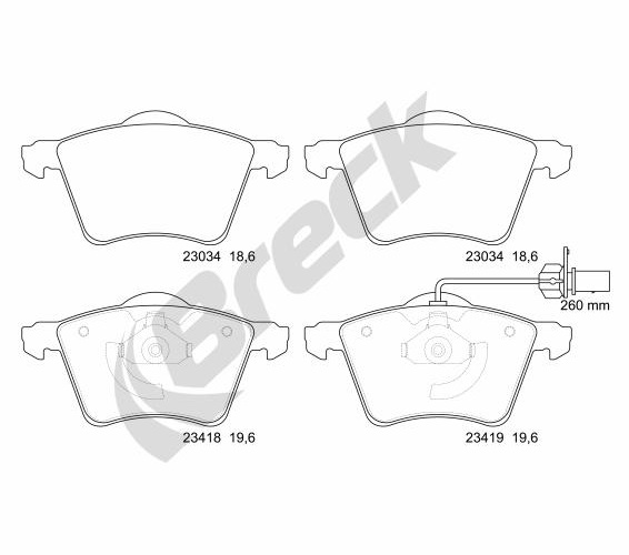 Brake Pad Set, disc brake - 23418 00 703 10 BRECK
