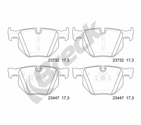 Brake Pad Set, disc brake - 23447 00 554 10 BRECK